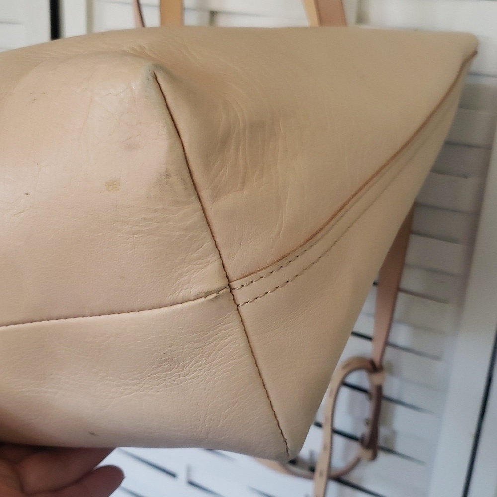 Madewell Peach Soft Leather Tote Crossbody Bag - Picture 4 of 8